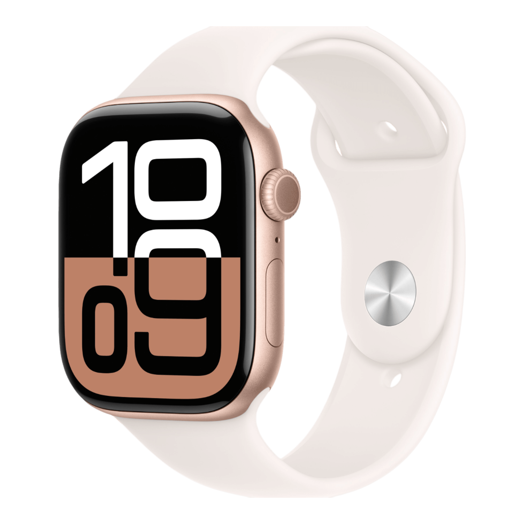 Apple Watch Series 10 GPS, 46mm Rose Gold Aluminum Case with Light Blush Sport Band - M/L - alAsil